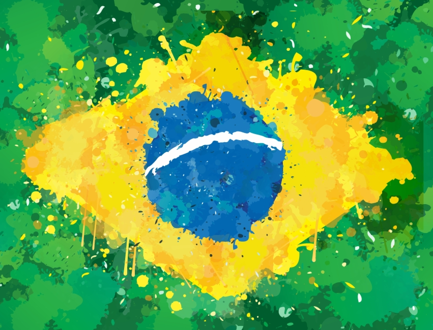 Verde e amarelo vibrante