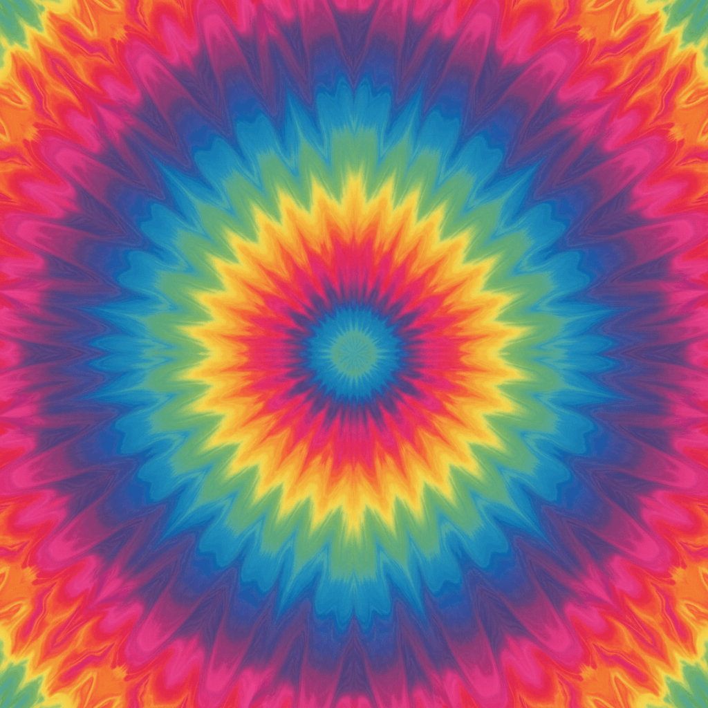 Padrão Tie Dye colorido (rosa, roxo, azul, verde, amarelo, laranja e vermelho)