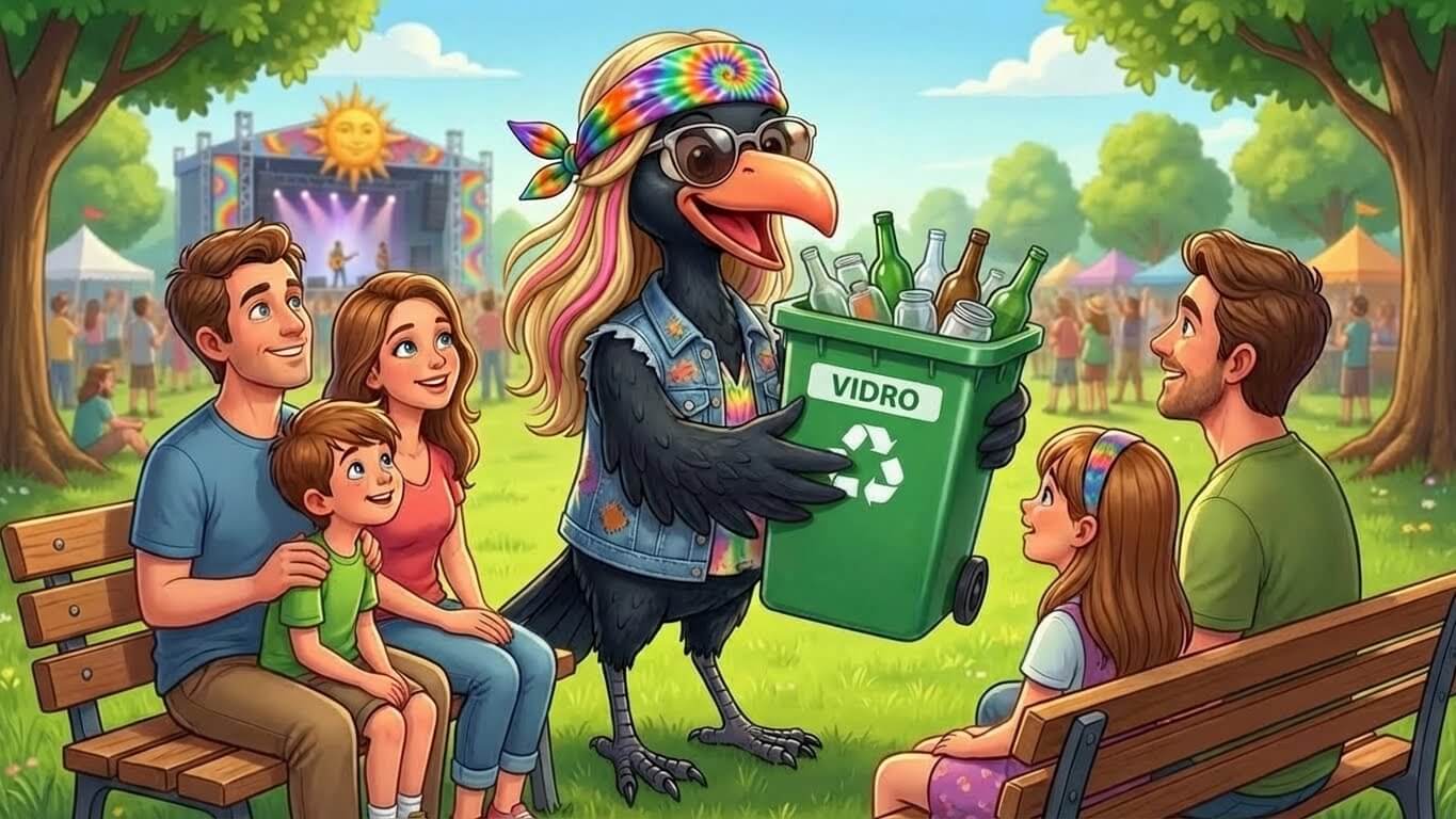 Lixeira verde: vidro